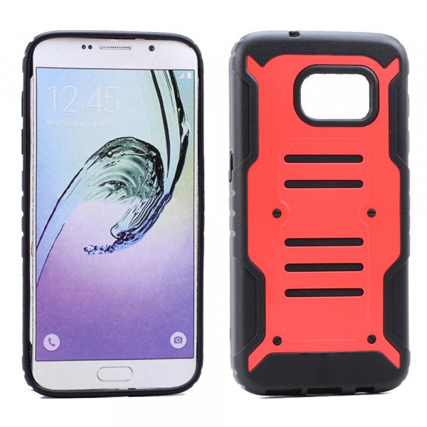 Wholesale Samsung Galaxy S7 Edge Cool Hybrid Case (Red)